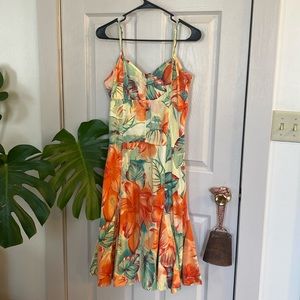 Festive floral print sundress! Cha cha cha!